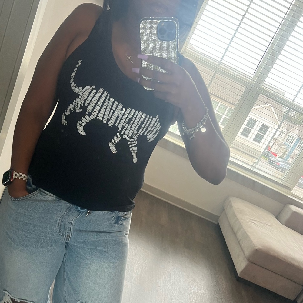 Tiger Sequin Muscle Tank